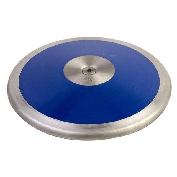 Perfectpitch 1.0 kg Lo Spin Competition ABS Plastic Discus; Royal Blue & Silver PE51499